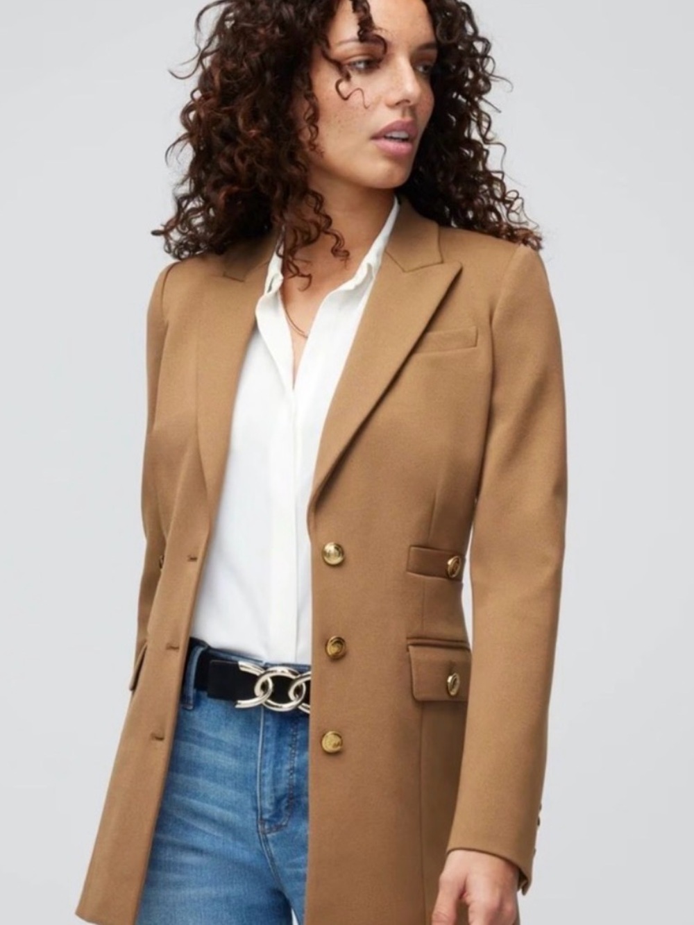 WHBM Structured 3-Button blazer - Picture 4 of 4